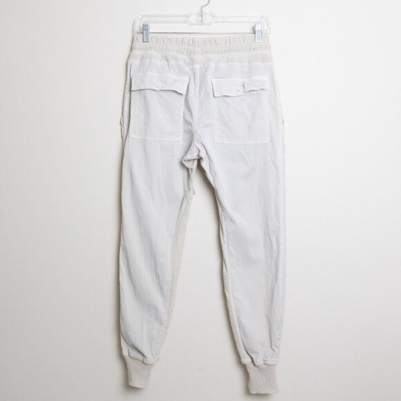 James Perse Mixed Media Pant Talc Light Gray Utility Jogger Size 1 - Picture 4 of 14
